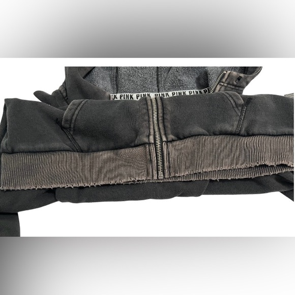 Victoria Secret Pink dark grey zip up size medium - Picture 6 of 7
